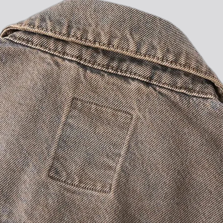 Retro style men's jean trucker jacket