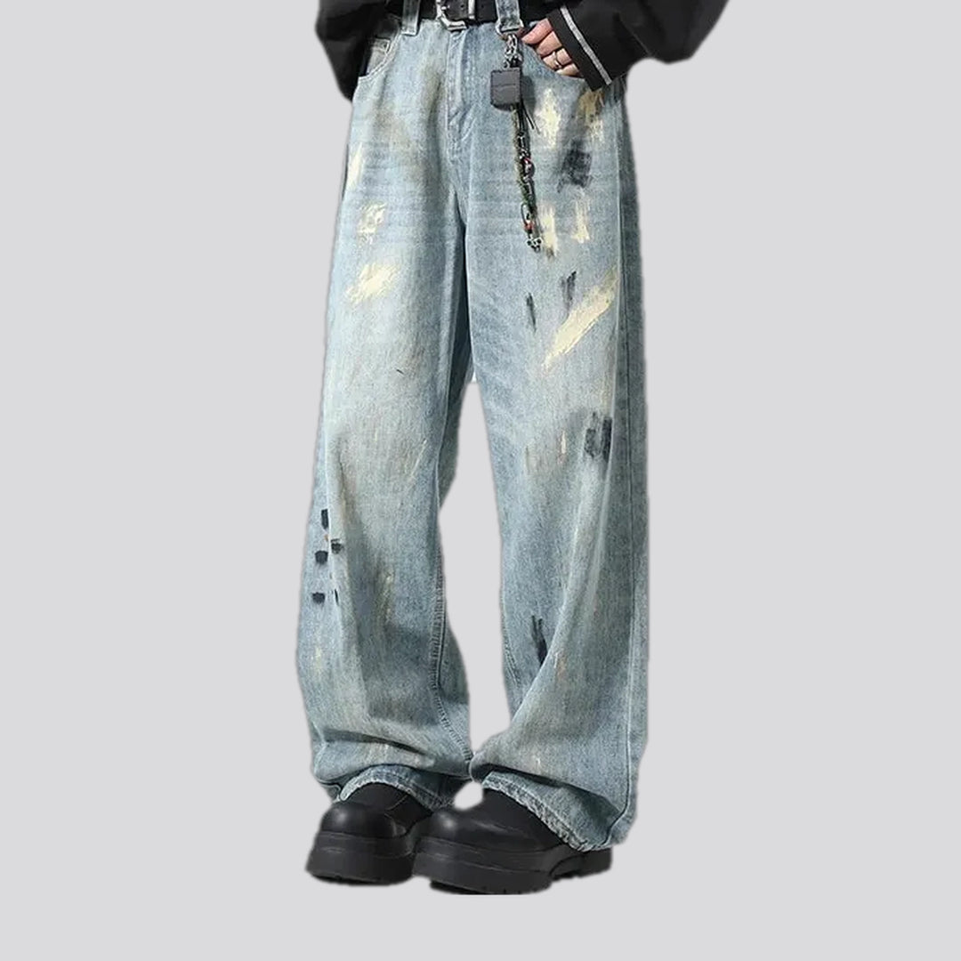 Medium Rise Painted Street Style Men's Jeans | Jeans4you.shop