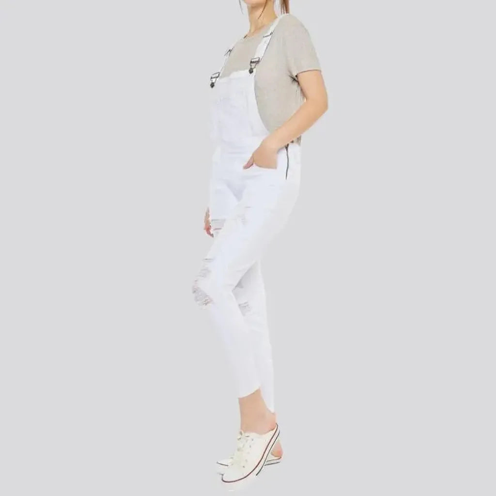 Denim dungaree overall fit for ladies