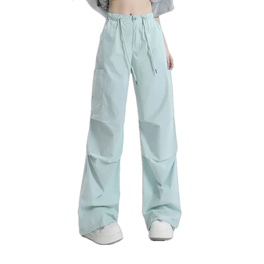High Waist Stylish Women's Denim Joggers - Light Blue