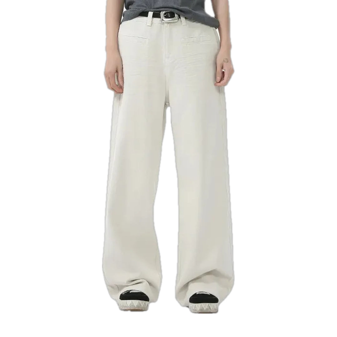 Baggy Casual Midweight Jean Pants for Men - Sand