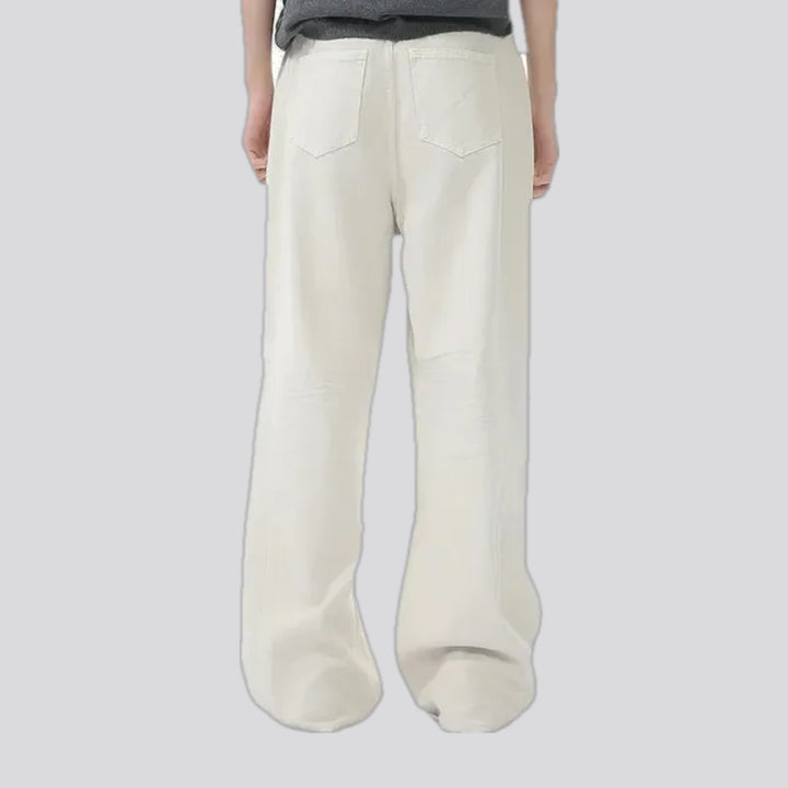 Baggy casual midweight jean pants for men