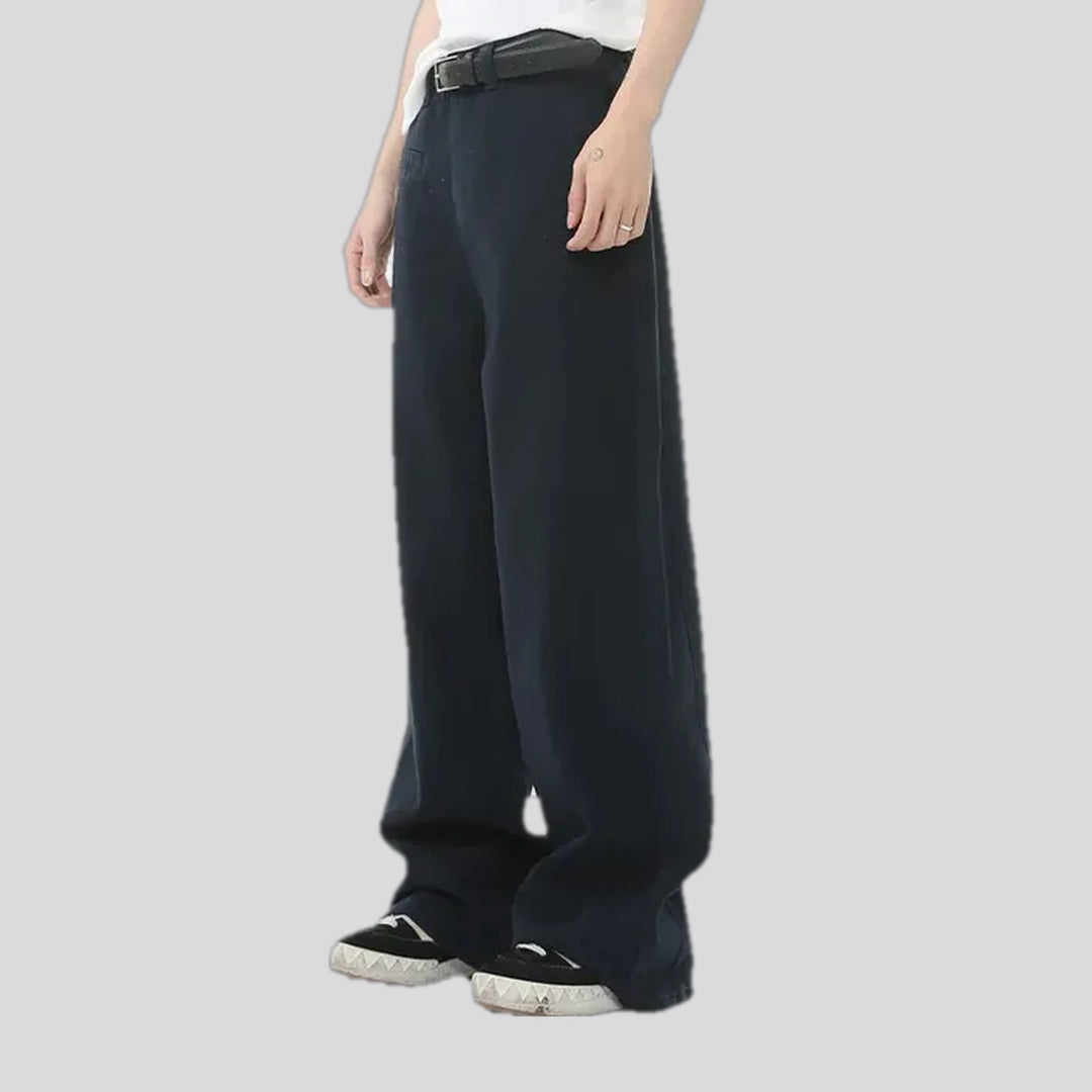 Baggy casual midweight jean pants for men