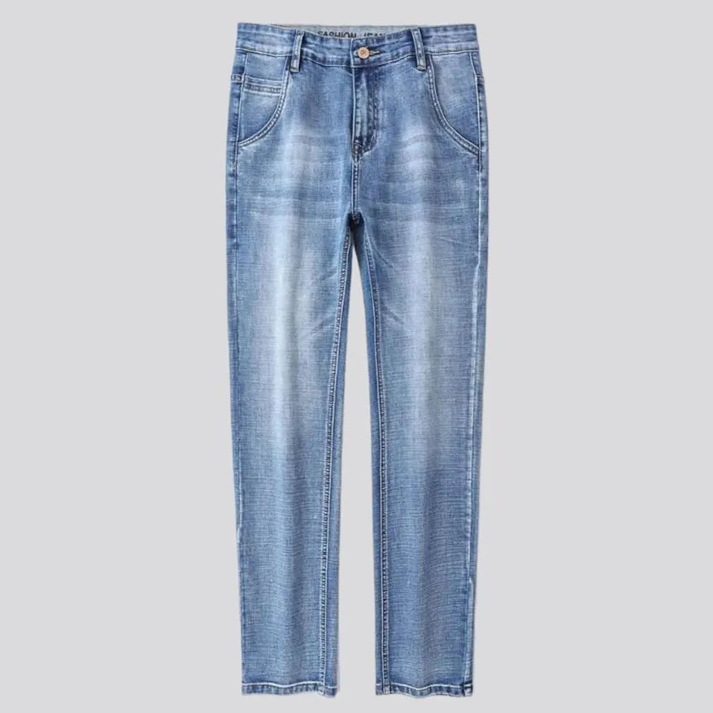 Polished men's thin jeans