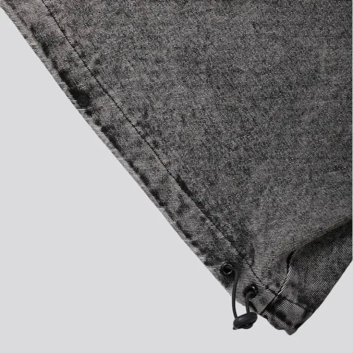 Stonewashed women's denim overall