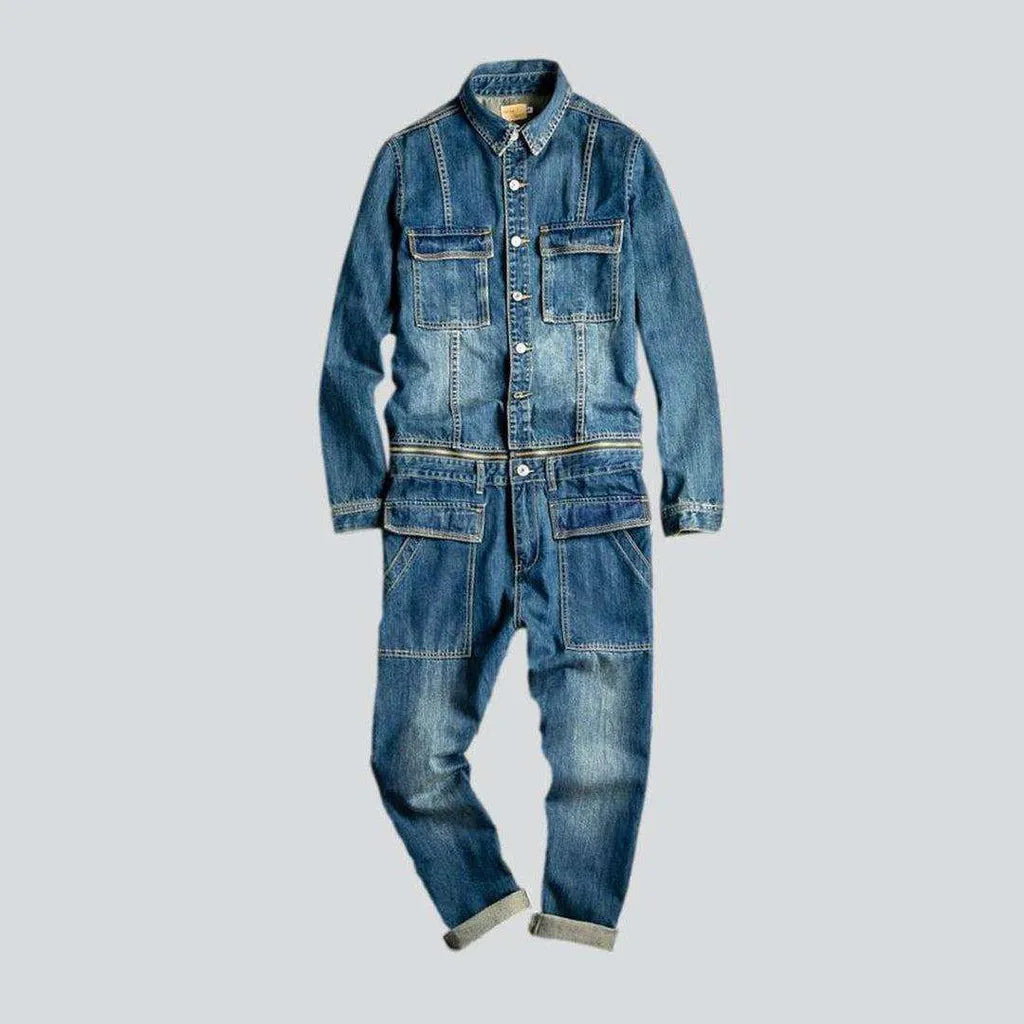 Loose fit men's jean jumpsuit | Jeans4you.shop
